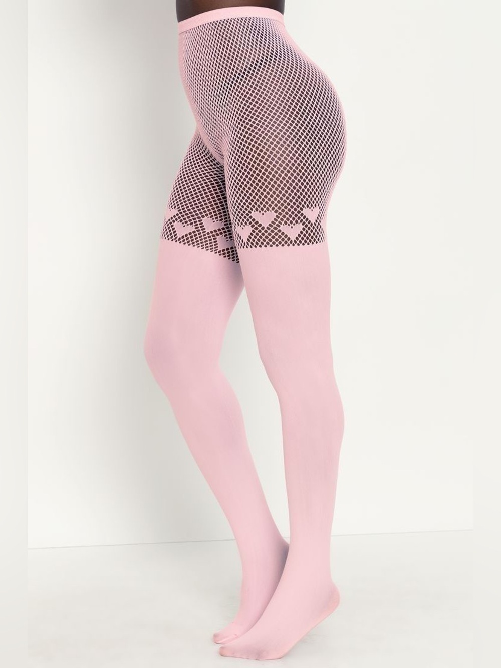 Blackmilk Baby Pink Hearts Hosiery Leggings OS